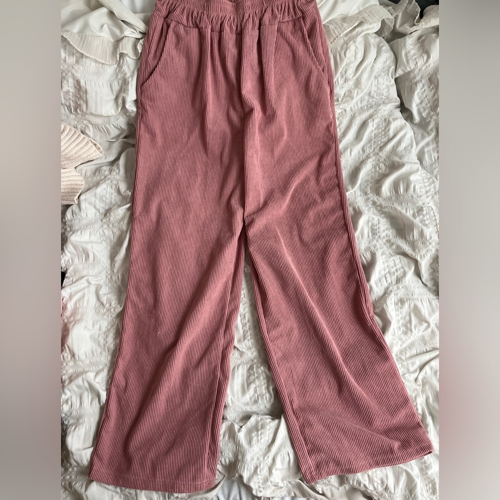 pink corduroy pants